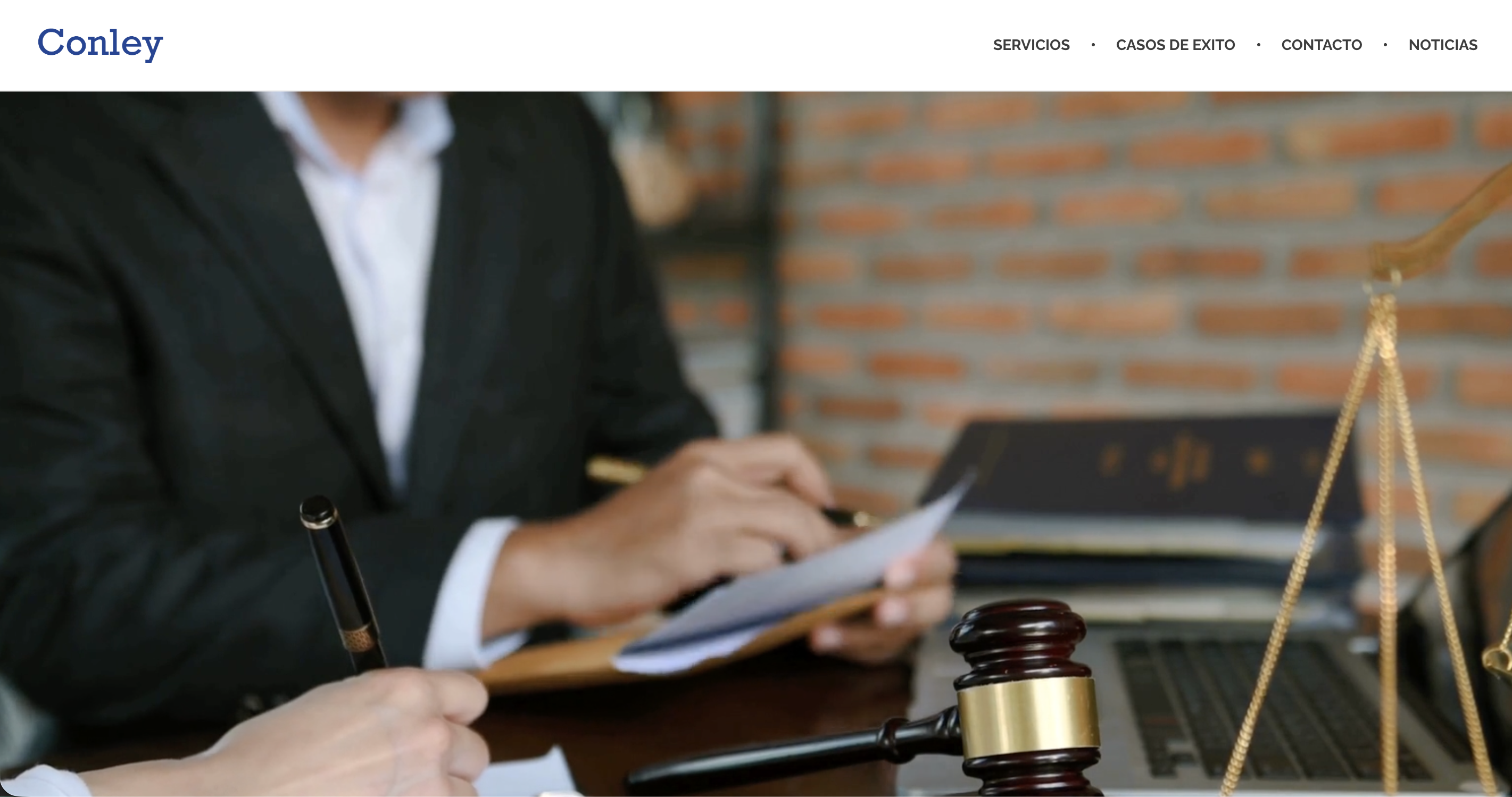 Captura del sitio Conley